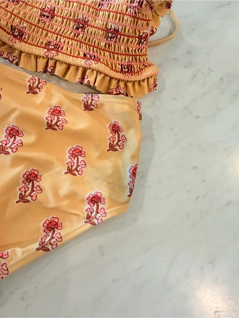 Cotton On Yellow Floral Ruffle Two-Piece Bikini